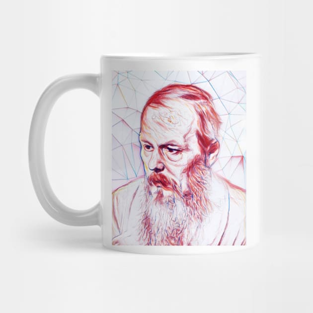 Fyodor Dostoevsky Portrait | Fyodor Dostoevsky Artwork | Line Art by JustLit